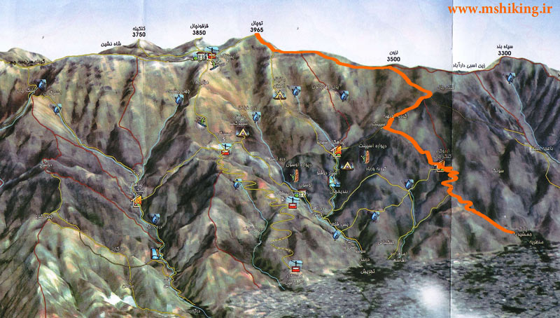 مسیر کلکچال به توچال